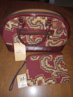 Patricia Nash Peruvian Tapestry Satchel with matching purse